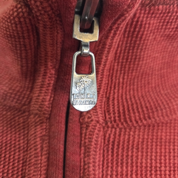 Tommy Bahama Men's Burnt Orange 1/4 Zip Sweater Size XL - Picture 5 of 10